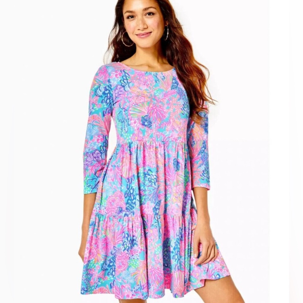 Lilly Pulitzer Geanna Dress in ‘Splendor in the Sand’ Hues